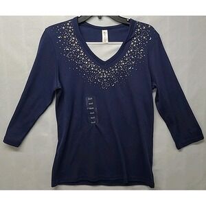 Morning‎ Sun Jersey with tank inset Sun and Moon Bling Celestial Casual Comfy...